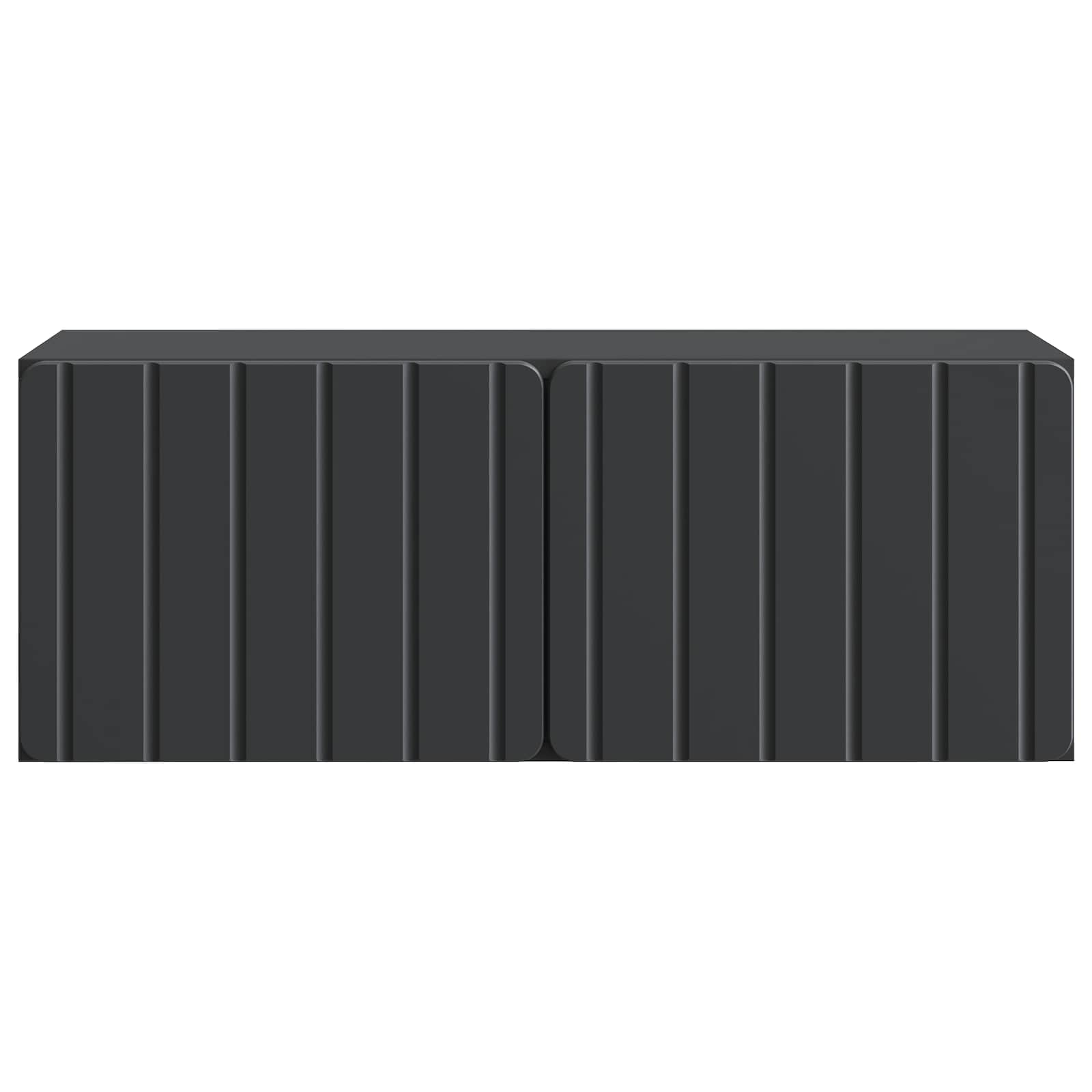 Nástěnná Tv Skříň 78,5 X 31 X 30 Cm Černá Kompozitní Dřevo