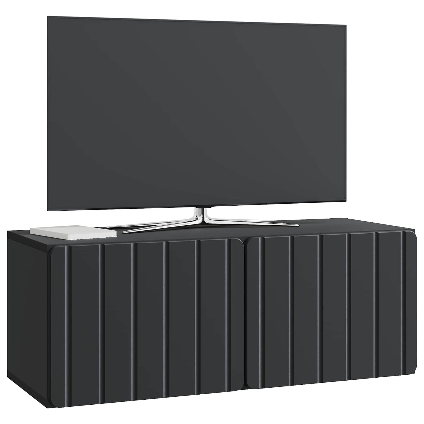 Nástěnná Tv Skříň 78,5 X 31 X 30 Cm Černá Kompozitní Dřevo
