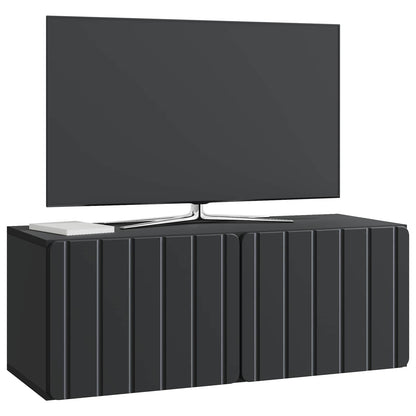 Nástěnná Tv Skříň 78,5 X 31 X 30 Cm Černá Kompozitní Dřevo