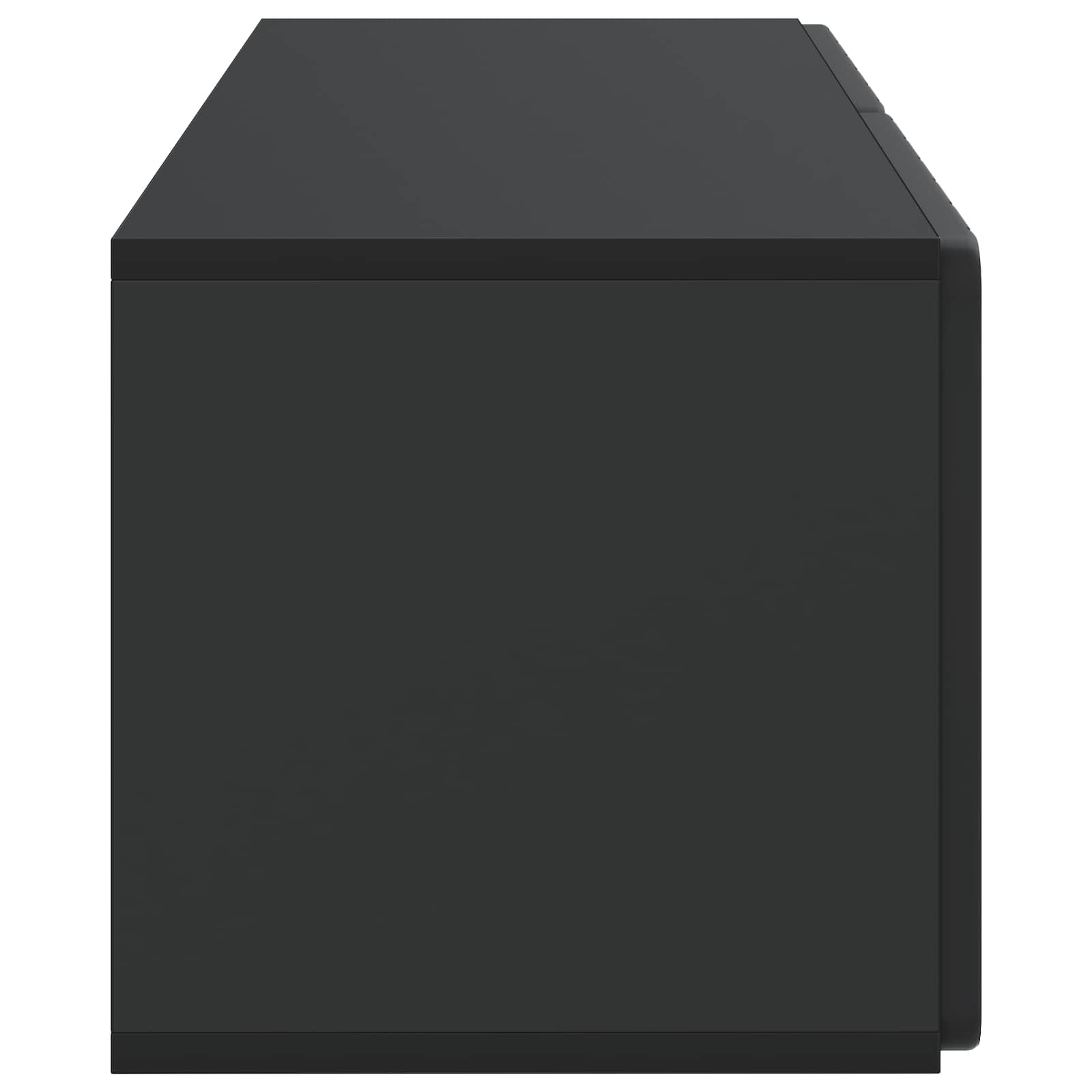 Nástěnná Tv Skříň 78,5 X 31 X 30 Cm Černá Kompozitní Dřevo