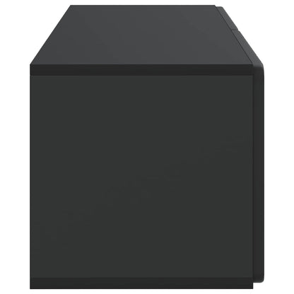 Nástěnná Tv Skříň 78,5 X 31 X 30 Cm Černá Kompozitní Dřevo