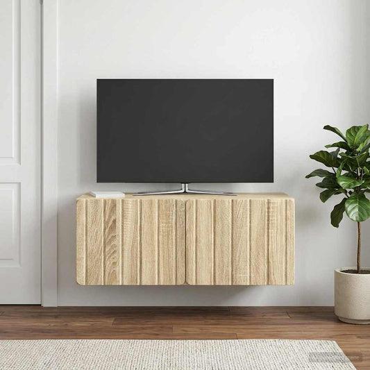 Nástěnná Tv Skříň 78,5 X 31 X 30 Cm Dub Sonoma Kompozitní Dřevo
