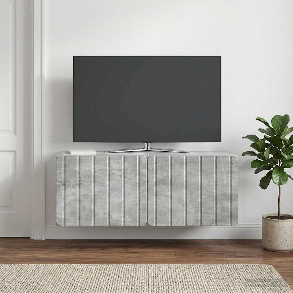 Nástěnná Tv Skříň 78,5 X 31 X 30 Cm Betonově Šedá