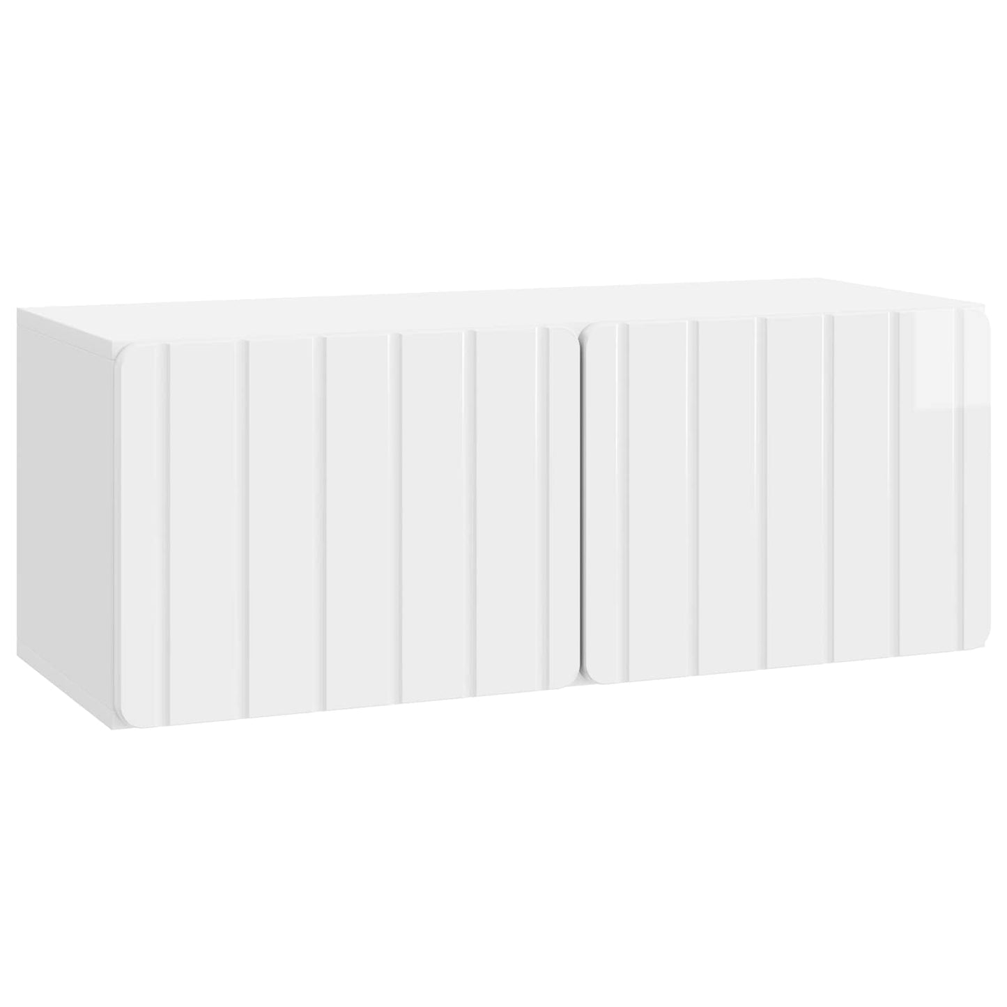 Nástěnná Tv Skříň 78,5 X 31 X 30 Cm Bílá S Vysokým Leskem