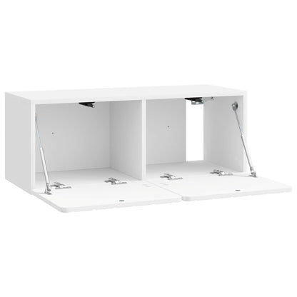 Nástěnná Tv Skříň 78,5 X 31 X 30 Cm Bílá S Vysokým Leskem