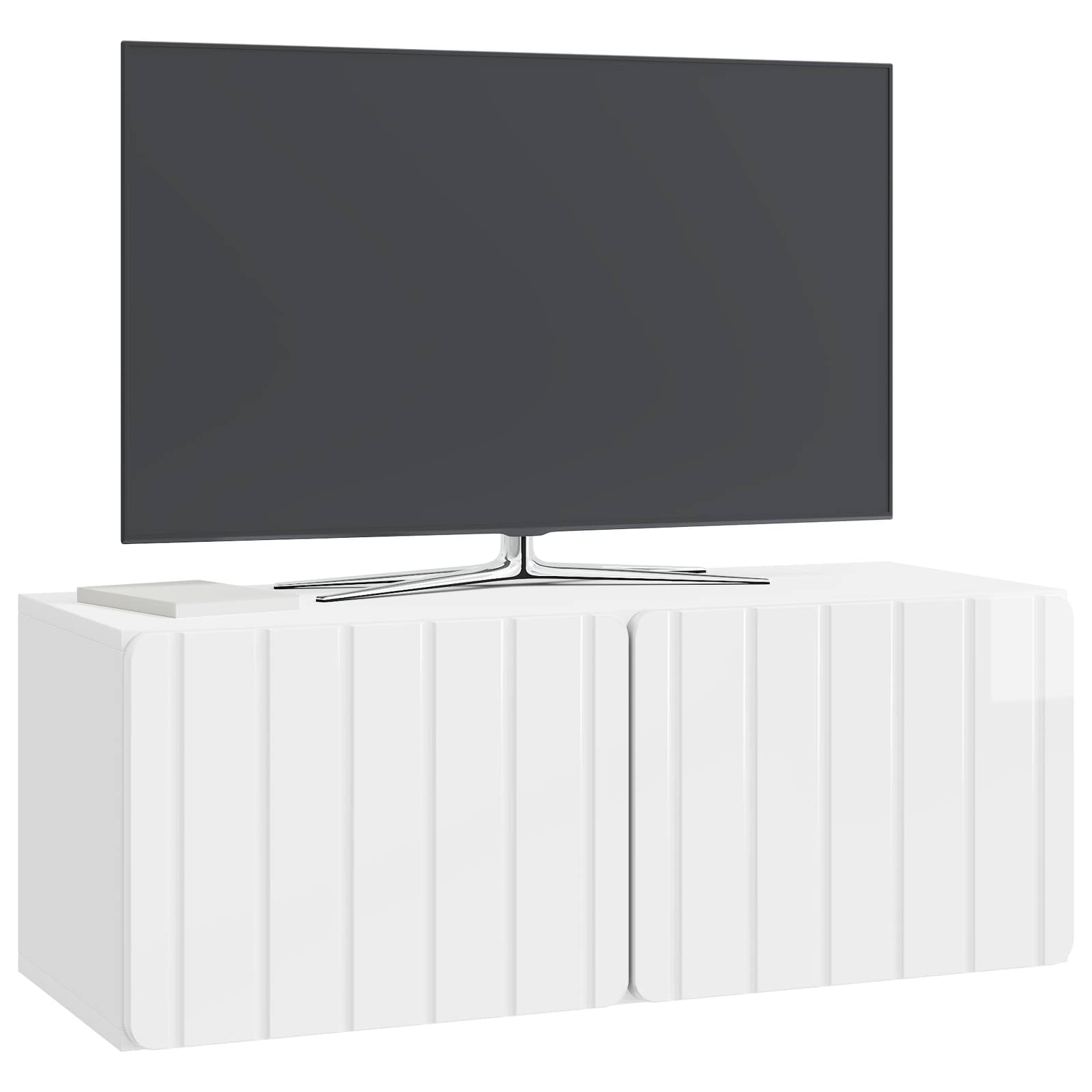 Nástěnná Tv Skříň 78,5 X 31 X 30 Cm Bílá S Vysokým Leskem