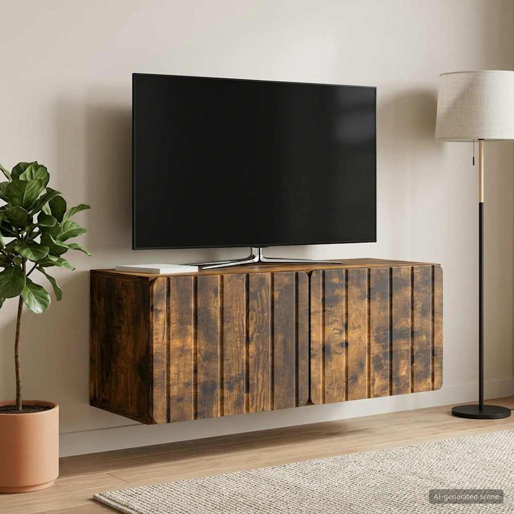 Nástěnná Tv Skříň 78,5 X 31 X 30 Cm Kouřový Dub