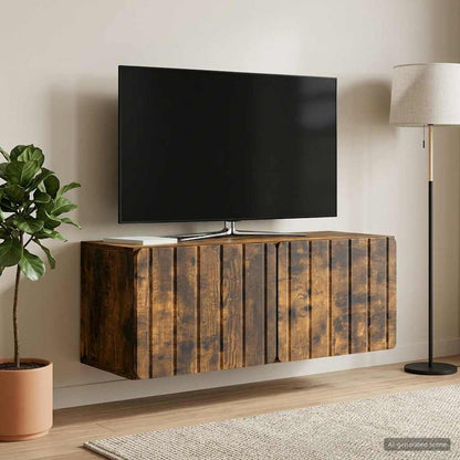 Nástěnná Tv Skříň 78,5 X 31 X 30 Cm Kouřový Dub