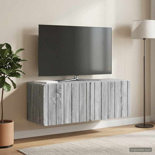 Nástěnná Tv Skříň 78,5 X 31 X 30 Cm Šedý Sonoma