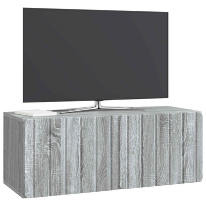 Nástěnná Tv Skříň 78,5 X 31 X 30 Cm Šedý Sonoma