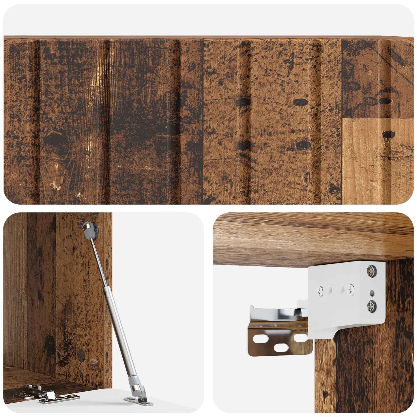 Nástěnná Tv Skříň 78,5 X 31 X 30 Cm Staré Dřevo