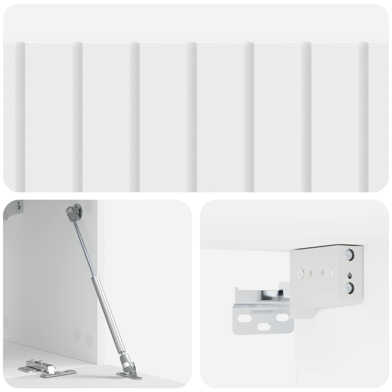 Nástěnná Tv Skříň 98 X 31 X 30 Cm Bílá Kompozitní Dřevo