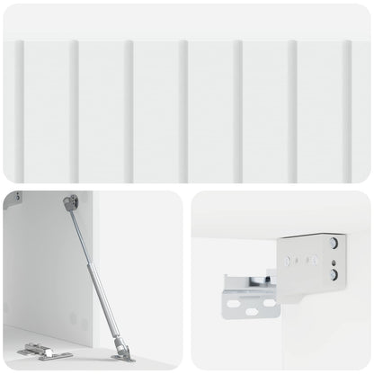 Nástěnná Tv Skříň 98 X 31 X 30 Cm Bílá Kompozitní Dřevo