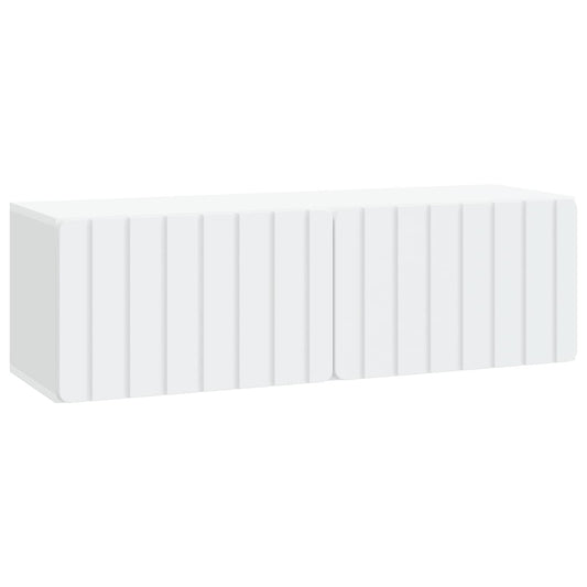 Nástěnná Tv Skříň 98 X 31 X 30 Cm Bílá Kompozitní Dřevo