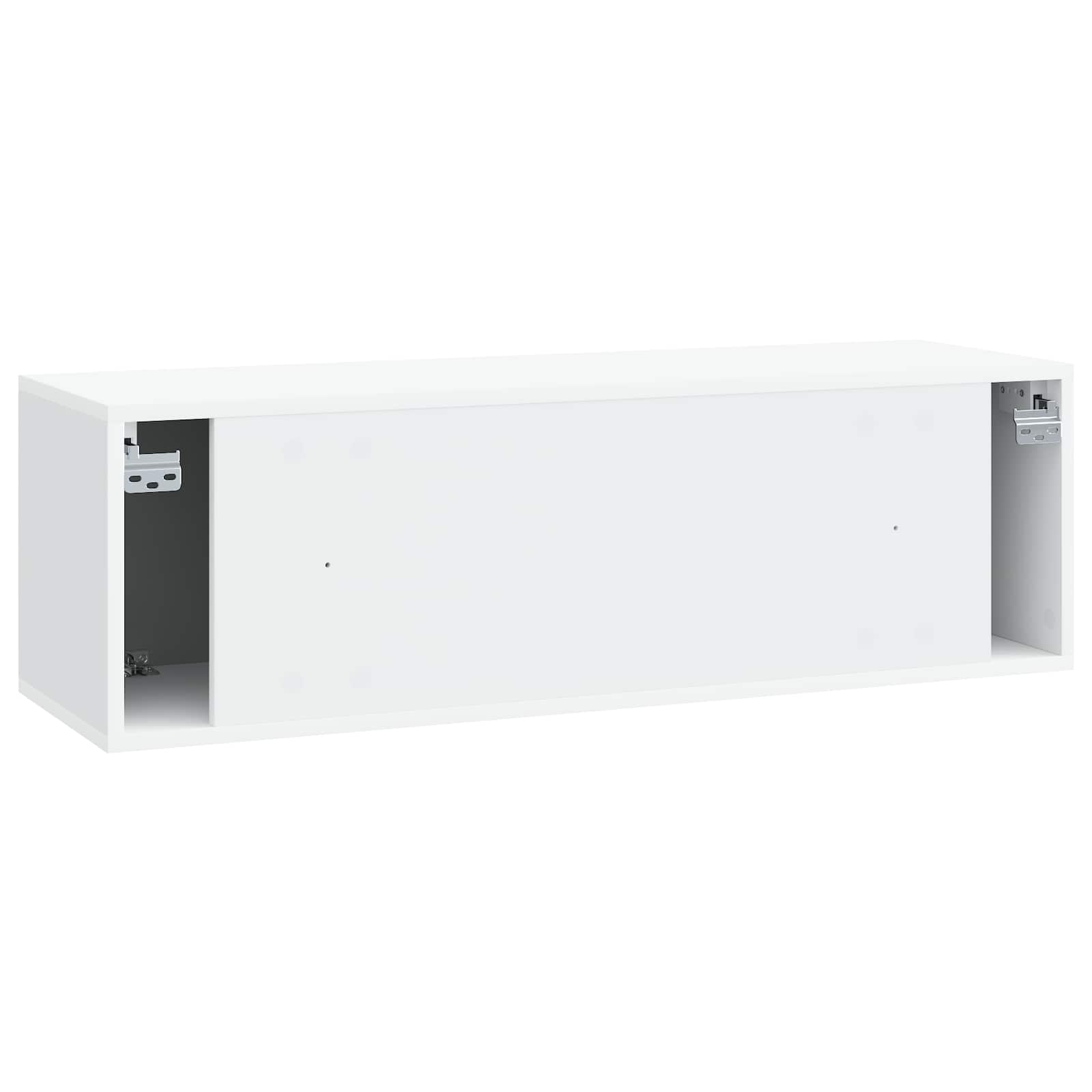 Nástěnná Tv Skříň 98 X 31 X 30 Cm Bílá Kompozitní Dřevo