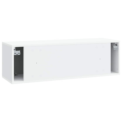 Nástěnná Tv Skříň 98 X 31 X 30 Cm Bílá Kompozitní Dřevo