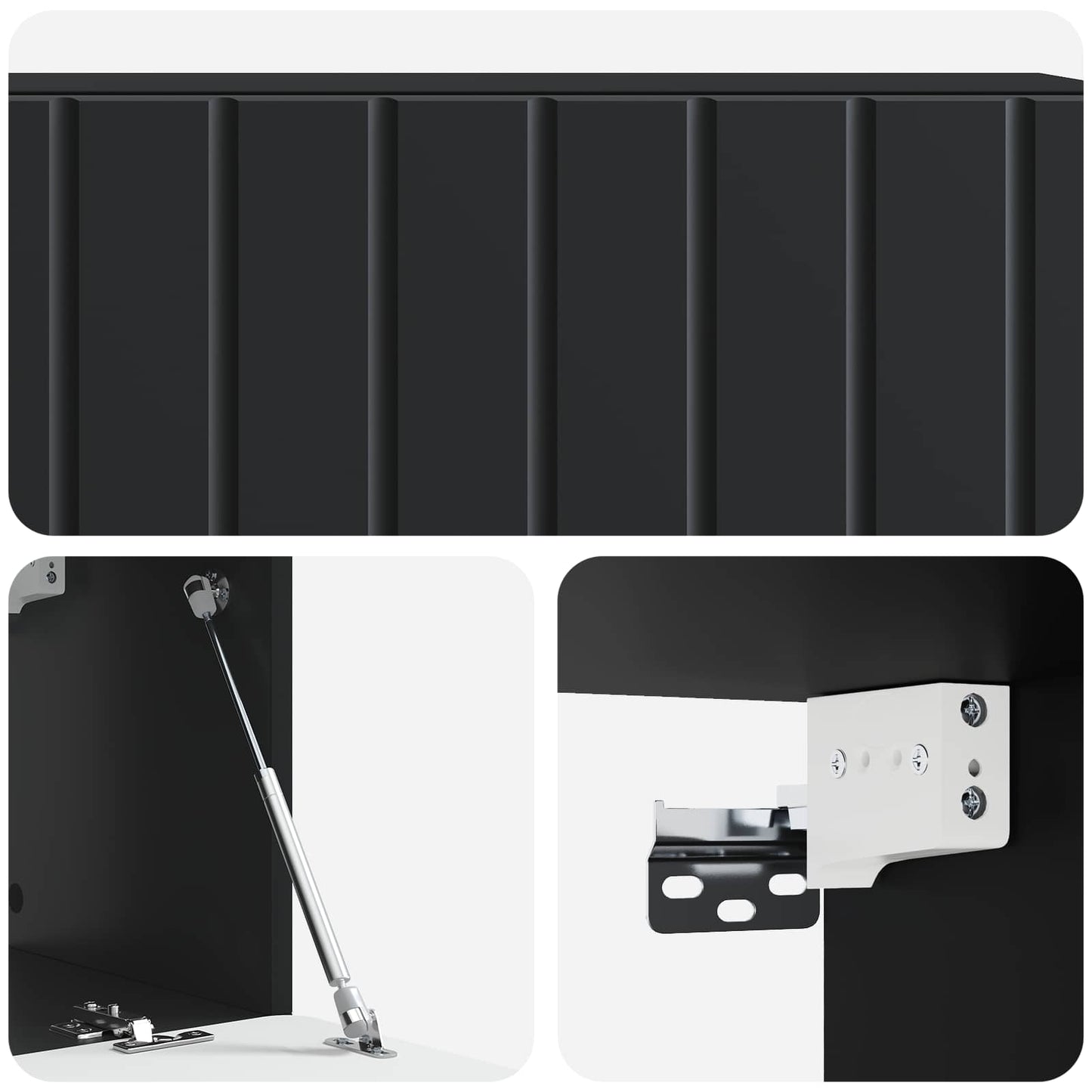 Nástěnná Tv Skříň 98 X 31 X 30 Cm Černá Kompozitní Dřevo