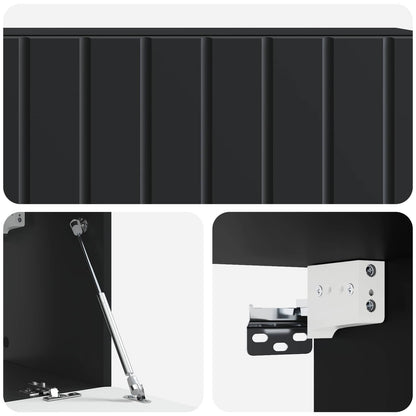 Nástěnná Tv Skříň 98 X 31 X 30 Cm Černá Kompozitní Dřevo