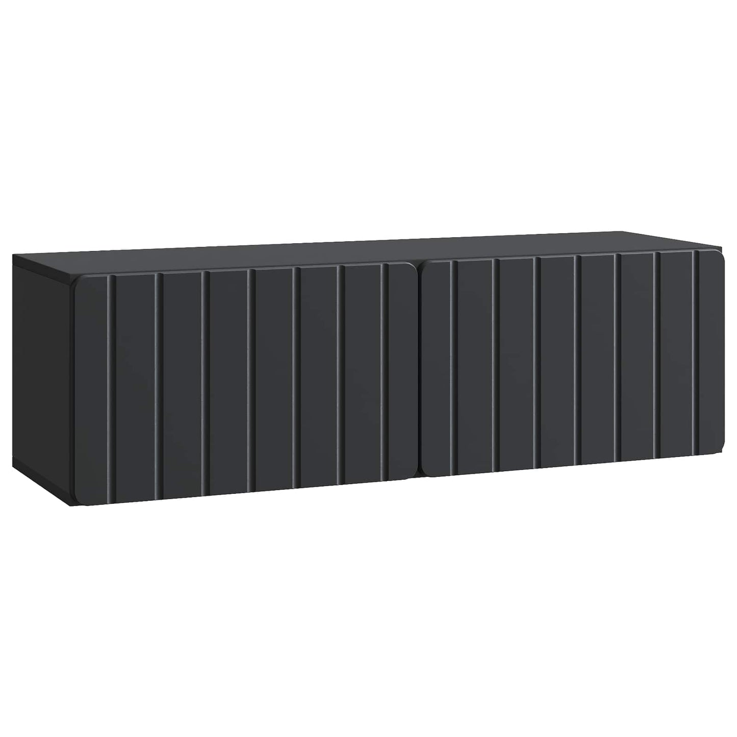 Nástěnná Tv Skříň 98 X 31 X 30 Cm Černá Kompozitní Dřevo