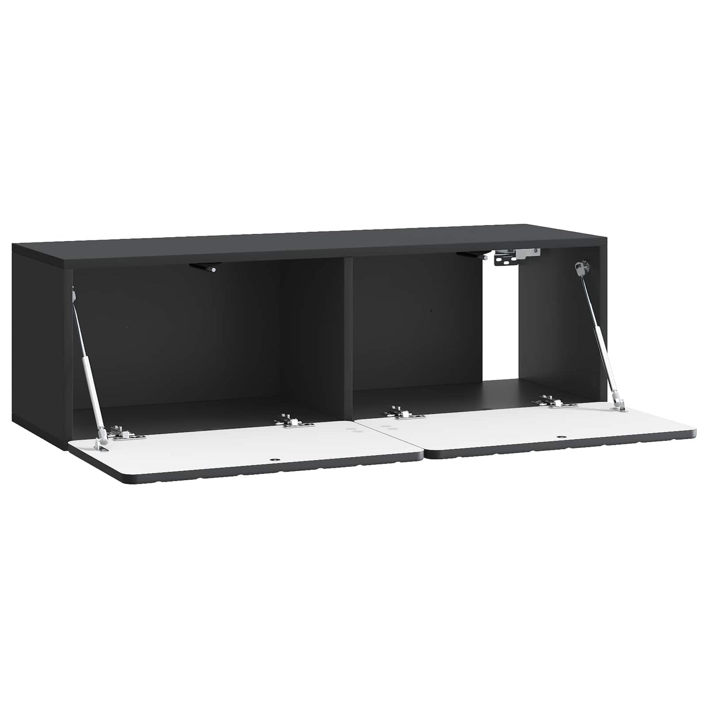 Nástěnná Tv Skříň 98 X 31 X 30 Cm Černá Kompozitní Dřevo