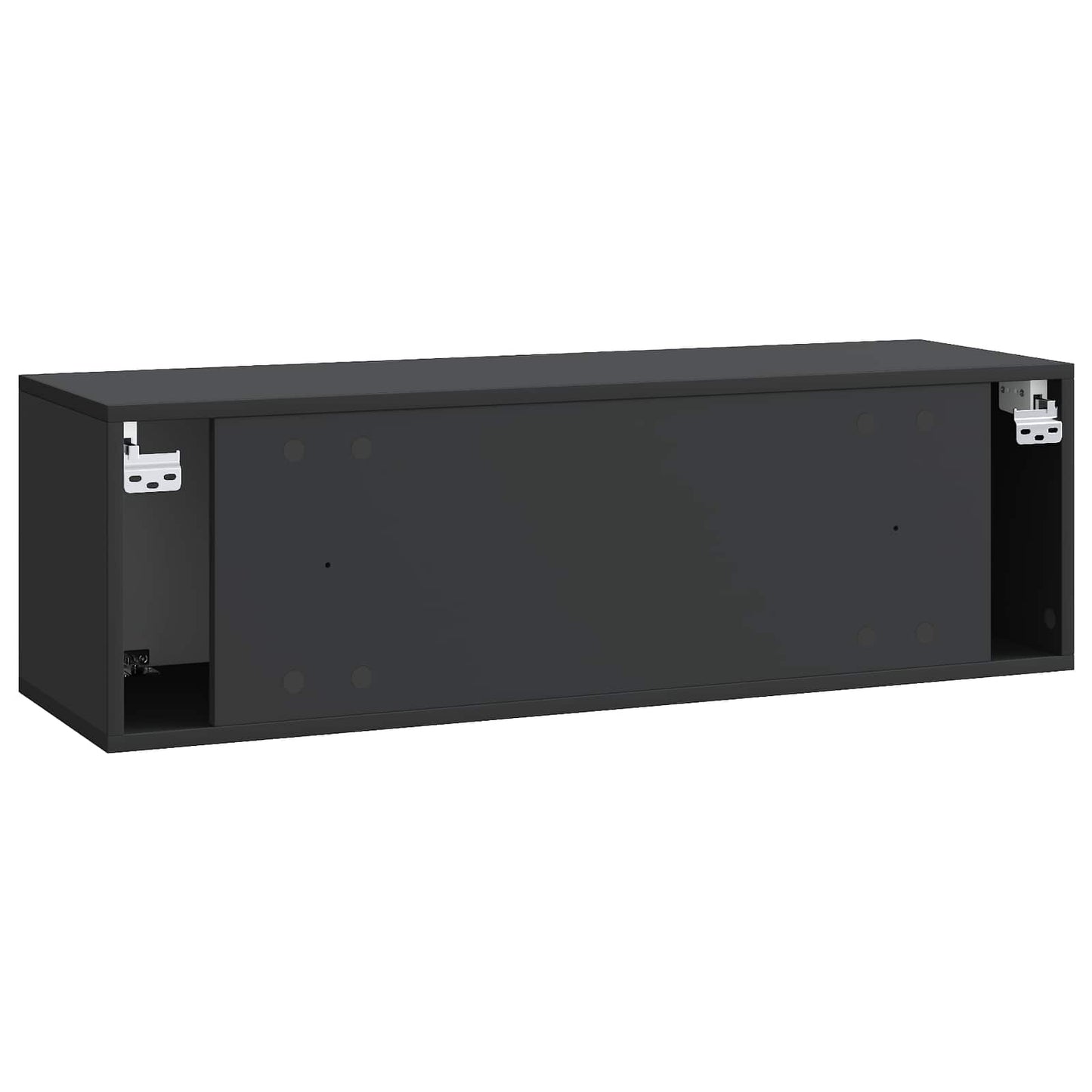 Nástěnná Tv Skříň 98 X 31 X 30 Cm Černá Kompozitní Dřevo