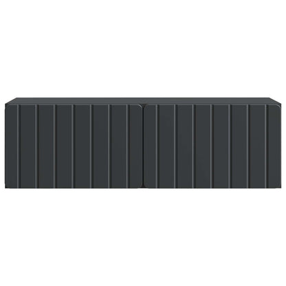 Nástěnná Tv Skříň 98 X 31 X 30 Cm Černá Kompozitní Dřevo