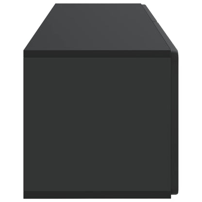 Nástěnná Tv Skříň 98 X 31 X 30 Cm Černá Kompozitní Dřevo