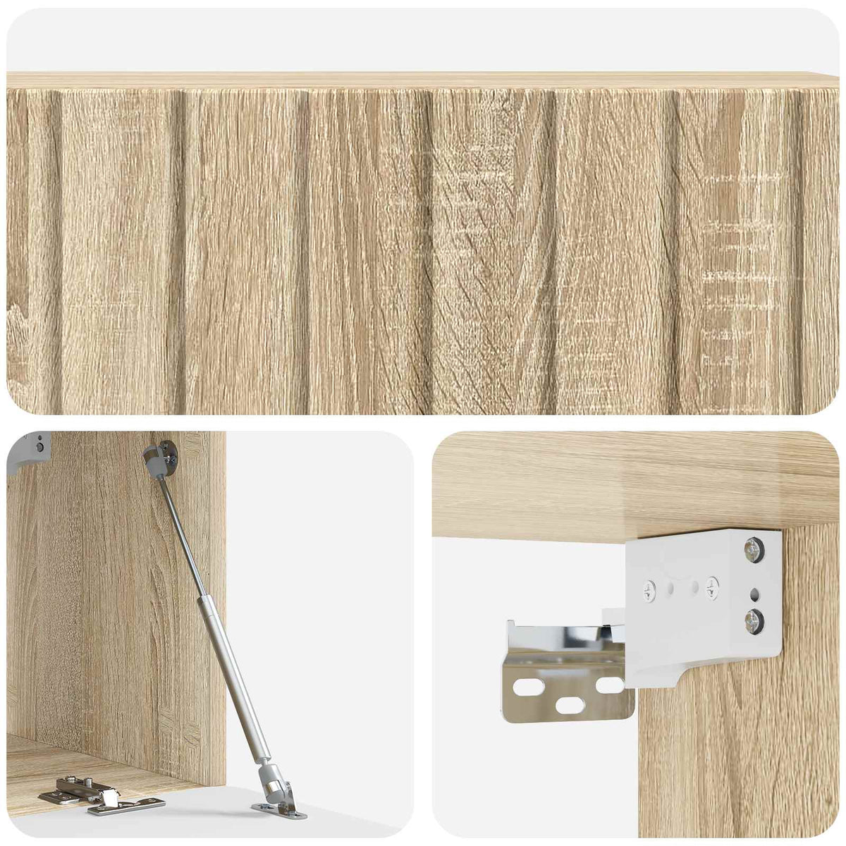 Nástěnná Tv Skříň 98 X 31 X 30 Cm Dub Sonoma Kompozitní Dřevo