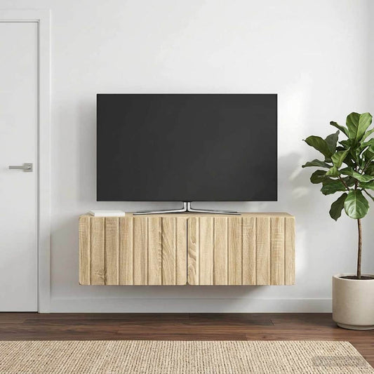 Nástěnná Tv Skříň 98 X 31 X 30 Cm Dub Sonoma Kompozitní Dřevo