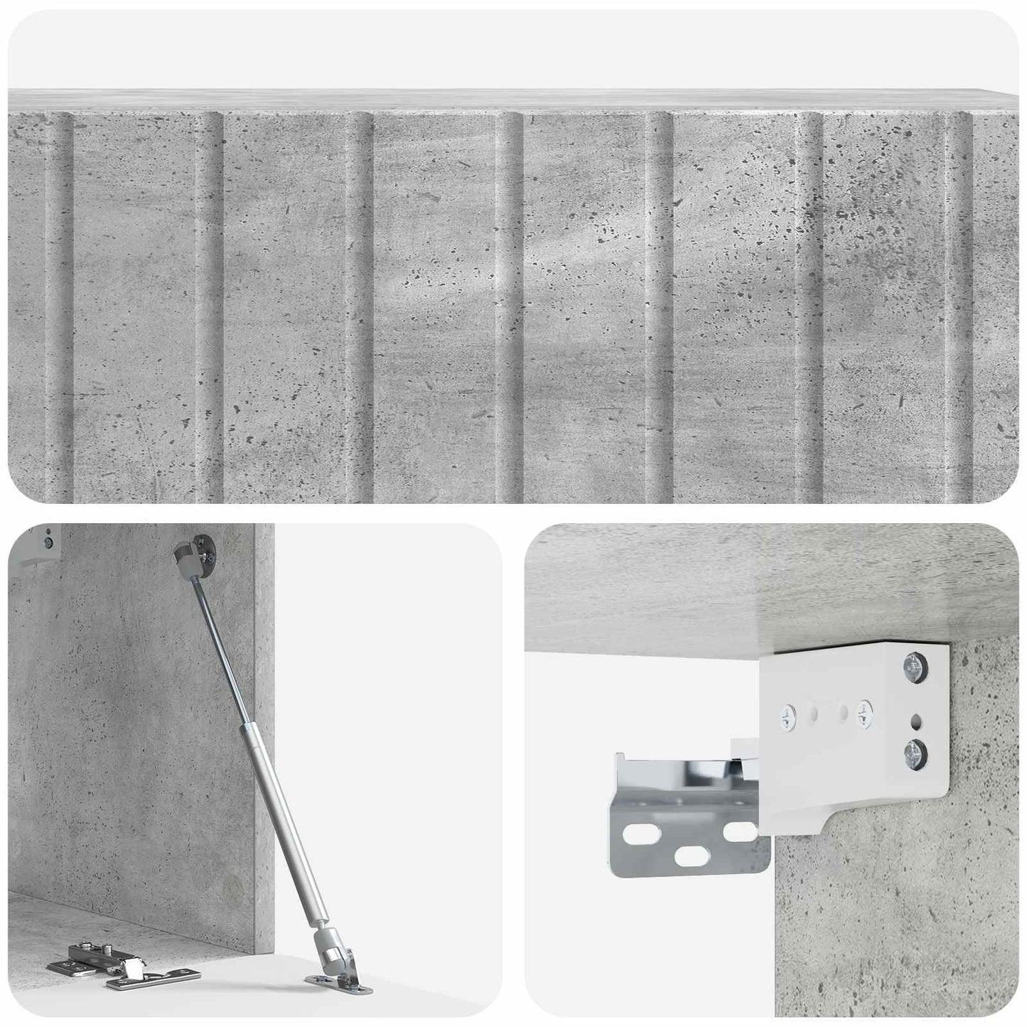 Nástěnná Tv Skříň 98 X 31 X 30 Cm Betonově Šedá