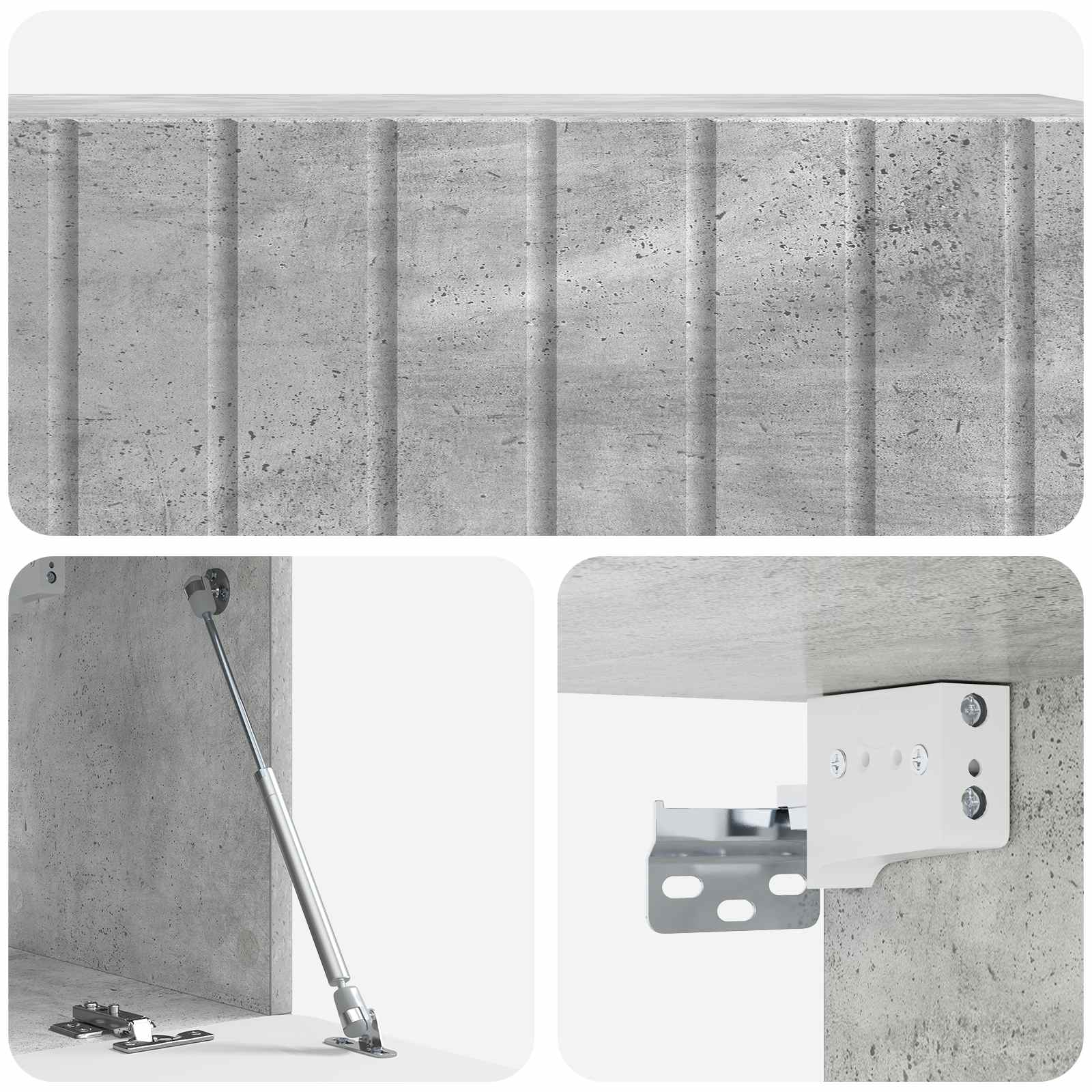 Nástěnná Tv Skříň 98 X 31 X 30 Cm Betonově Šedá