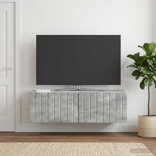 Nástěnná Tv Skříň 98 X 31 X 30 Cm Betonově Šedá