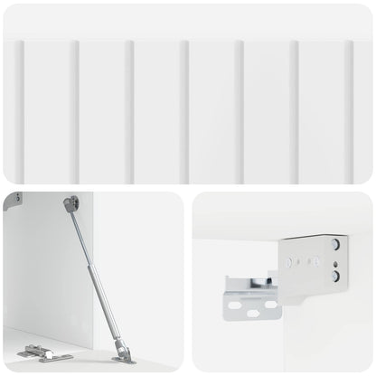 Nástěnná Tv Skříň 98 X 31 X 30 Cm Bílá S Vysokým Leskem