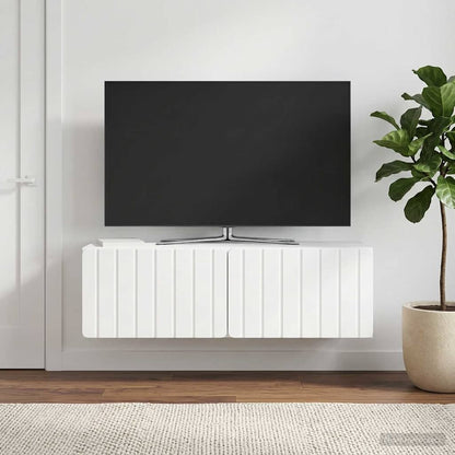 Nástěnná Tv Skříň 98 X 31 X 30 Cm Bílá S Vysokým Leskem