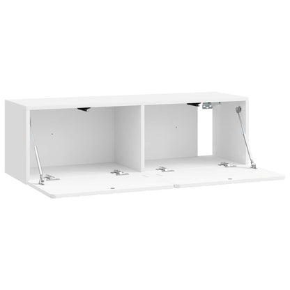 Nástěnná Tv Skříň 98 X 31 X 30 Cm Bílá S Vysokým Leskem