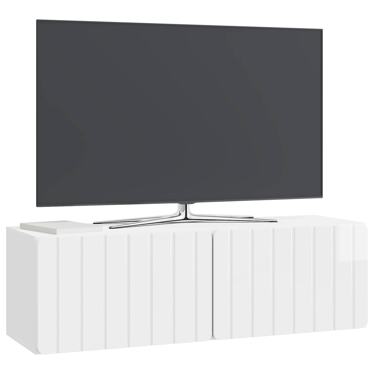 Nástěnná Tv Skříň 98 X 31 X 30 Cm Bílá S Vysokým Leskem
