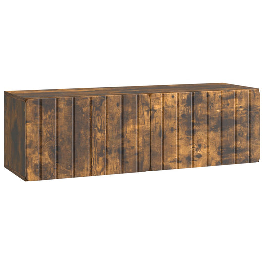 Nástěnná Tv Skříň 98 X 31 X 30 Cm Kouřový Dub Kompozitní Dřevo