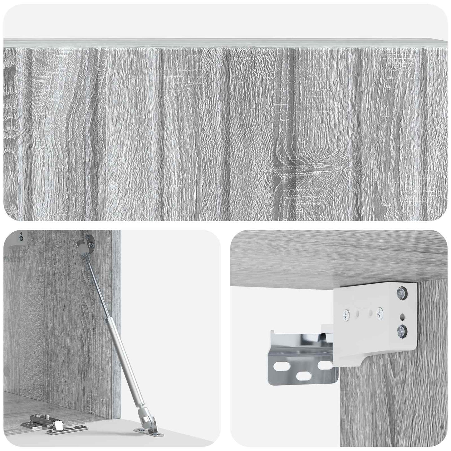 Nástěnná Tv Skříň 98 X 31 X 30 Cm Šedý Sonoma Kompozitní Dřevo