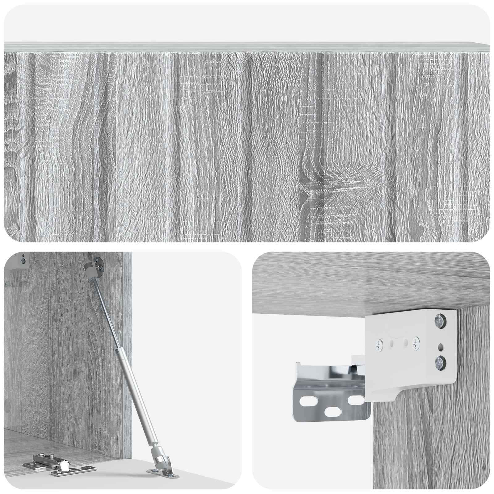 Nástěnná Tv Skříň 98 X 31 X 30 Cm Šedý Sonoma Kompozitní Dřevo
