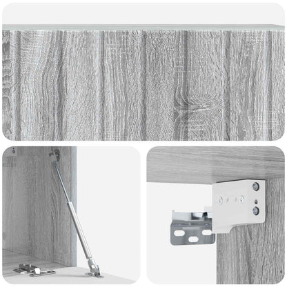 Nástěnná Tv Skříň 98 X 31 X 30 Cm Šedý Sonoma Kompozitní Dřevo