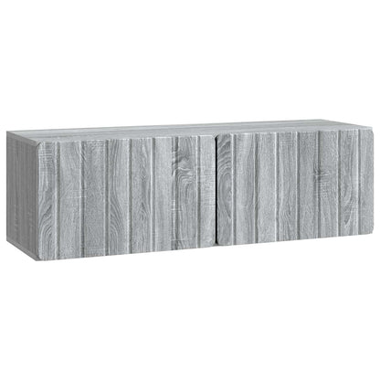 Nástěnná Tv Skříň 98 X 31 X 30 Cm Šedý Sonoma Kompozitní Dřevo
