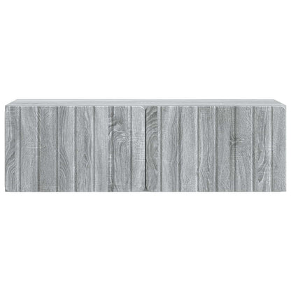 Nástěnná Tv Skříň 98 X 31 X 30 Cm Šedý Sonoma Kompozitní Dřevo