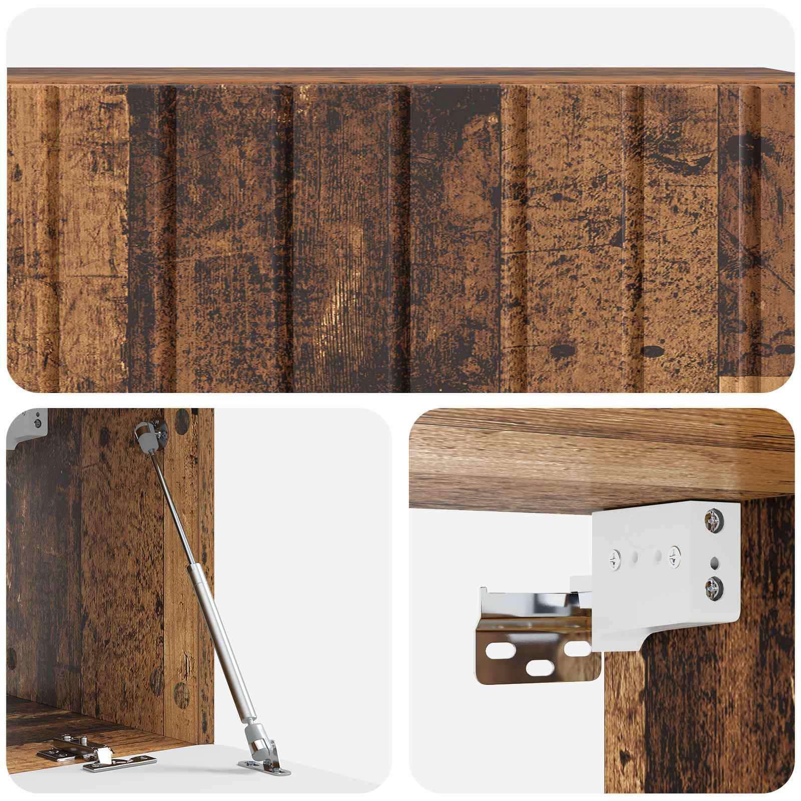 Nástěnná Tv Skříň 98 X 31 X 30 Cm Staré Dřevo Kompozitní Dřevo