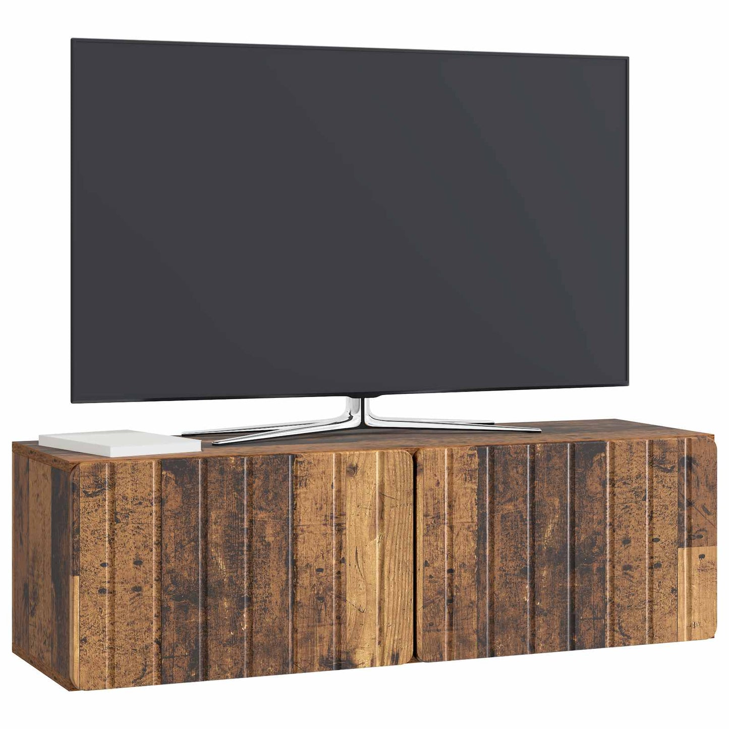 Nástěnná Tv Skříň 98 X 31 X 30 Cm Staré Dřevo Kompozitní Dřevo