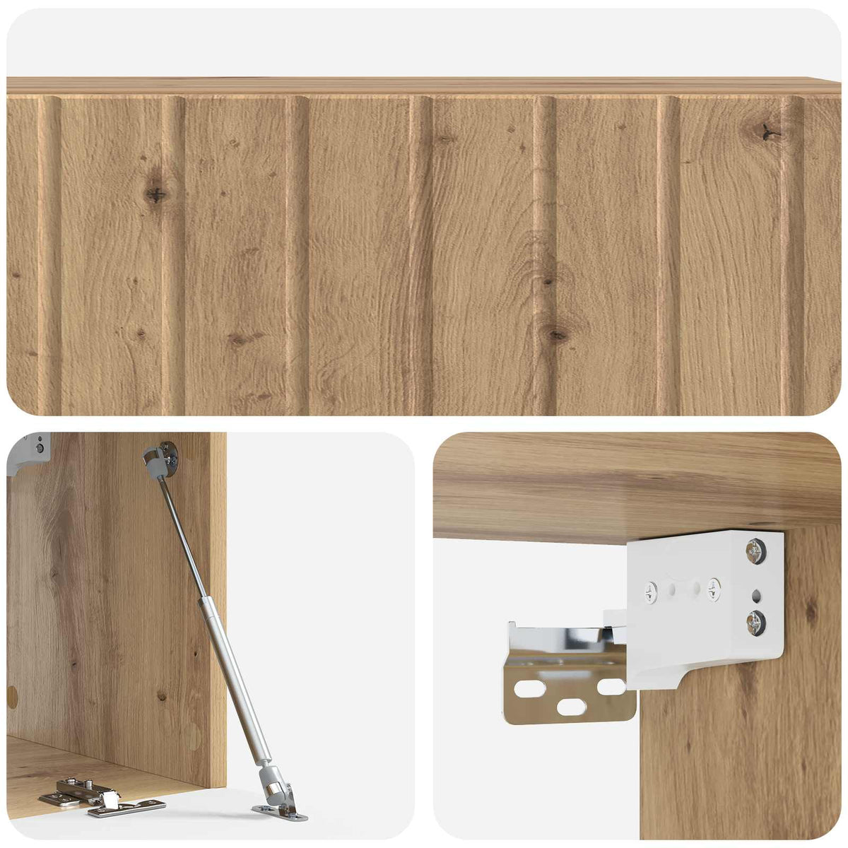 Nástěnná Tv Skříň 98 X 31 X 30 Cm Dub Artisan Kompozitní Dřevo