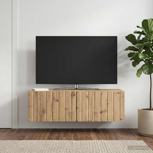 Nástěnná Tv Skříň 98 X 31 X 30 Cm Dub Artisan Kompozitní Dřevo