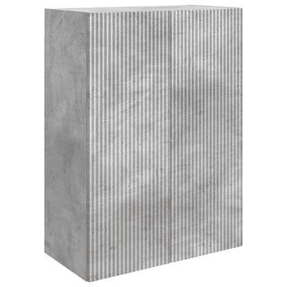 Nástěnná Skříň Betonově Šedá 66 X 34,5 X 90 Cm Kompozitní Dřevo