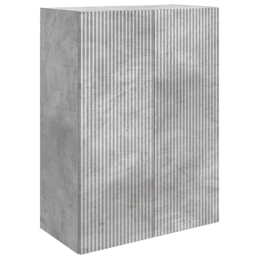 Nástěnná Skříň Betonově Šedá 66 X 34,5 X 90 Cm Kompozitní Dřevo