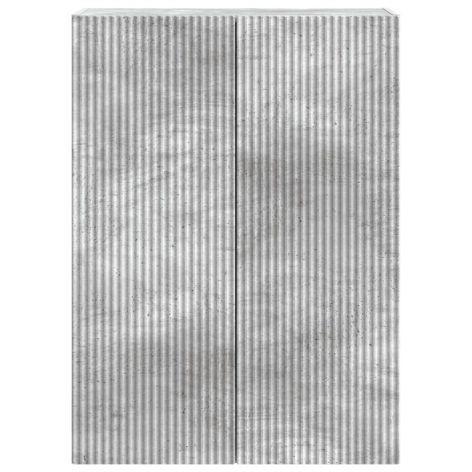 Nástěnná Skříň Betonově Šedá 66 X 34,5 X 90 Cm Kompozitní Dřevo