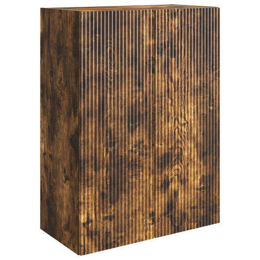Nástěnná Skříň Kouřový Dub 66 X 34,5 X 90 Cm Kompozitní Dřevo